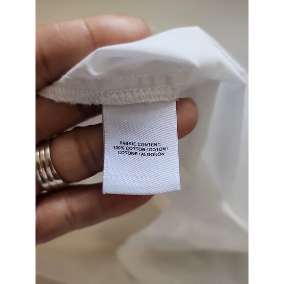 Derek Lam Tank Top Womens 10 White Crosby Top Half Button Front V Split Hem - Picture 10 of 11